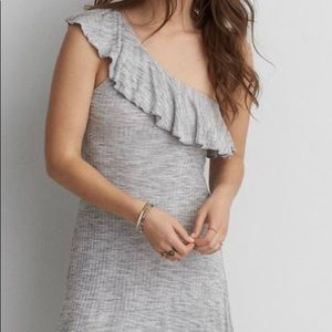 💫 Gray American Eagle One Shoulder Dress